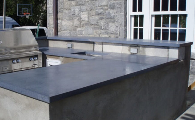 Outdoor shop concrete countertops